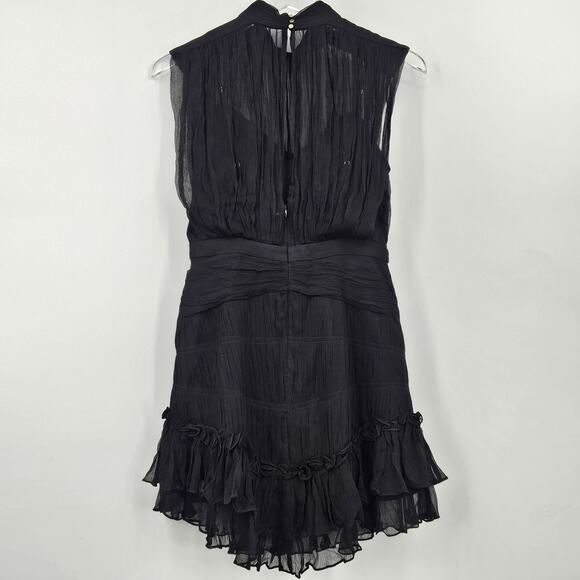 Shona Joy Safira Sleeveless Ruched Mini Dress - Black US 4 NWT - Picture 11 of 16
